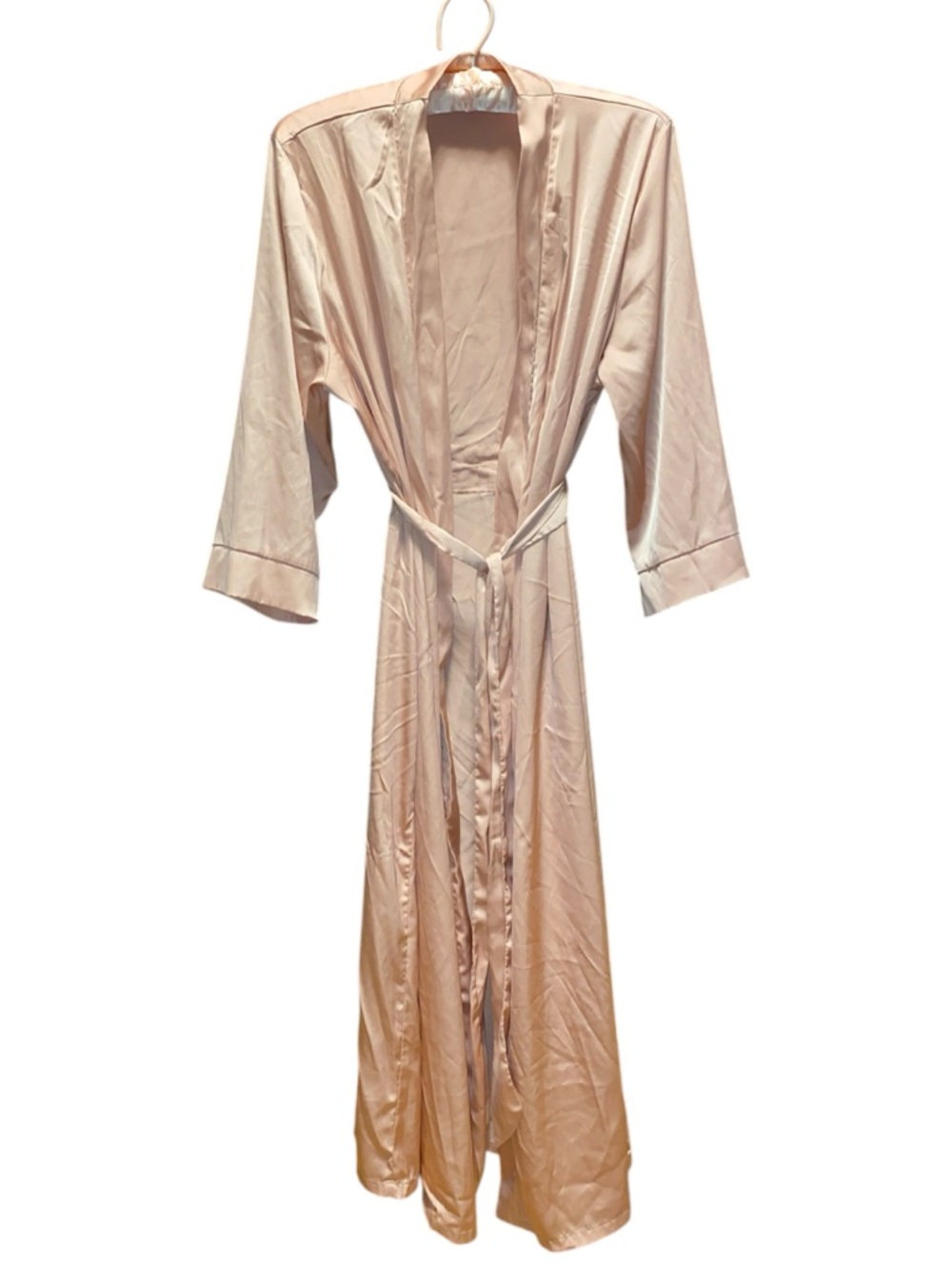 Hotouch Blush Pink Long Silky Robe